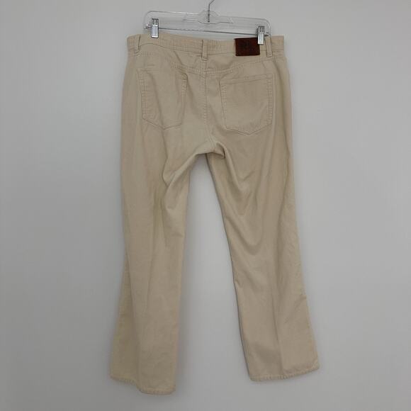 Vtg 90s Ralph Lauren Sport Womens 14 Cream Cords Corduroy Straight Leg Pants - Picture 7 of 7